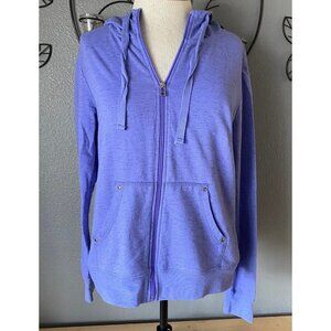 Made For Life Women’s Athletic Jacket Size Medium Workout Exercise Purple Hooded
